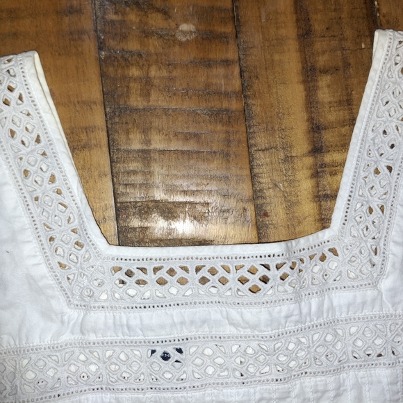 mini godet dress Bloomie Lace Godet Mini Dress White